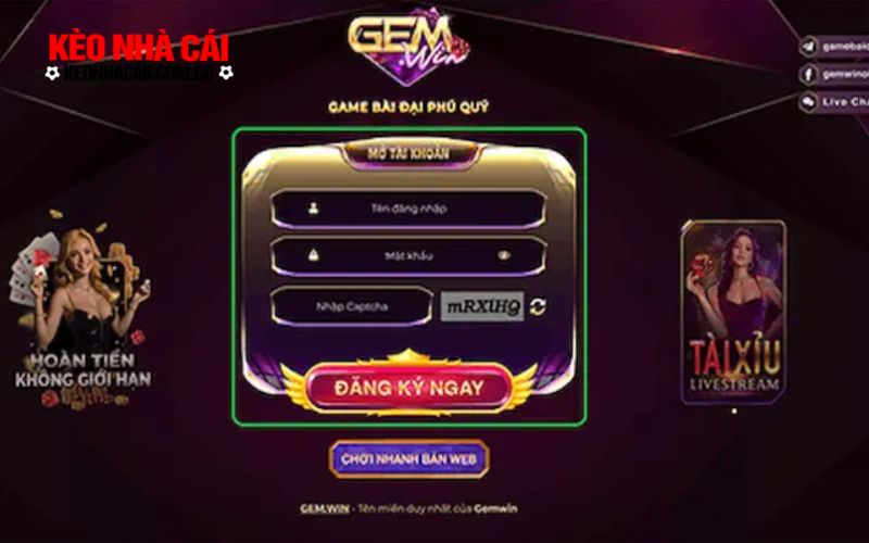 Đăng Ký Gemwin - Hướng Dẫn Chuẩn Xác Dành Cho Người Mới 2 Điền đầy đủ các thông tin cá nhân khi tiến hành đăng ký
