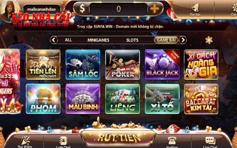 Các sảnh game bài sunwin hot nhất hiện nay