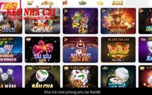 Kho trò chơi đa dạng bùng nổ trên net88